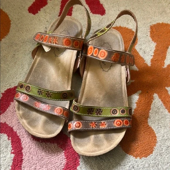 Spring Step Multicolor Sandals - Picture 2 of 3